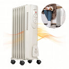 Grzejnik Olejowy Elektryczny Termostat Energooszczędny 1500W 7 Żebrowy Duży 20 mm 55 mm grzewcza biały