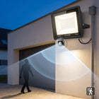 Halogen LED 100W Naświetlacz Zewnętrzny Reflektor Lampa z Czujnikiem Ruchu oprawa do ogrodu, podjazdu i elewacji, 7000