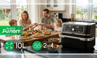 Frytkownica beztłuszczowa AIR fryer 3100w frytownica duża 10l 12 programów czarny