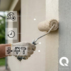 Farba Strukturalna Elewacyjna Silikonowa Fasadowa 10l Biel w Szarość F251 do ścian zewnętrznych, matowa, wydajność 6