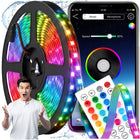Taśma LED RGB 10m wodoodporna bluetooth sterowanie aplikacją montessa podświetlenie dekoracyjne wnętrz, wielokolorowe