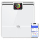 Waga Łazienkowa Analityczna 57 Parametrów Apple Health, Google Fit, wifi elektroniczna biały