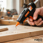 Pistolet do kleju na gorąco 100 w, 60 wkładów klejowych 7 MM etui NEO tools klejarka elektryczna, rękodzieło, naprawy