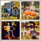 SZKIELET WISZĄCY MODEL KOŚCIOTRUP DEKORACJA SKELETON NA HALLOWEEN 90 CM plastikowa ozdoba, straszak do domu i na imprezę