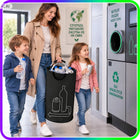 Torba na butelki i puszki kaucyjne zwrotne pojemnik z uchwytami duży 115l worek do segregacji odpadów recykling