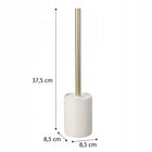 Szczotka do wc ceramiczna biała łazienkowa wytrzymała budowa stylowa wolnostojące 37.5-37.5 cm biały ceramika