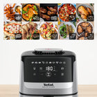 Frytkownica beztłuszczowa tefal Easy Fry Silence EY552D 5 l Air Fryer srebrny/szary