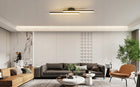 Lampa Sufitowa LED Żyrandol Czarny Nowoczesny 60cm 3000K 17W do Sypialni wisząca oprawa aluminiowa 2 punkty świetlne do
