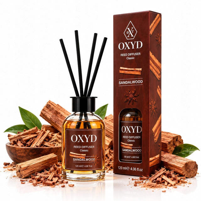 Classic sandalwood 120ml Dyfuzor zapachowy do 45 dni drzewo sandałowe Patyczkowy aromatyzer wnętrz