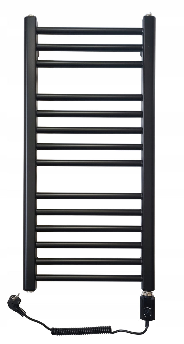 Grzejnik łazienkowy elektryczny tomas 600 w czarny 400 mm 820 mm grzewcza