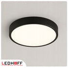 Plafon LED lampa sufitowa mała 30cm okrągła czarna panel do pokoju jasny oprawa oświetleniowa z wbudowanym źródłem