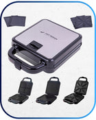 Gofrownica Opiekacz do Kanapek Toster Sandwich Grill Panini 3w1 1400W nominalna czarny