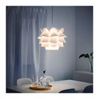 Lampa sufitowa ikea knappa wisząca biała żyrandol kwiat E27 do pokoju abażur dekoracyjny z tworzywa, klosz 45 cm, 1