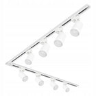 Zestaw Szynoprzewód Szyna 4m + 8x Lampa GU10 LED oświetlenie sufitowe, białe oprawy do wnętrz, 8 punktów światła, do 10