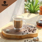 6x SZKLANKI TERMICZNE DO KAWY 400ML ZESTAW SZKLANEK DO LATTE HERBATY KUBKI z podwójną ścianką, bezbarwne szkło