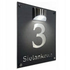Tabliczka z numerem domu podświetlana solarna 30x40 Tablica Numer Domu szyld adresowy aluminiowy, oznaczenie posesji