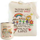 ZESTAW PREZENTOWY KUBEK TORBA NA DZIEŃ NAUCZYCIELA DLA WYCHOWAWCY BOX upominek pedagogiczny, podziękowanie na