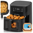 Frytkownica beztłuszczowa 7l 1800W AIR fryer duża okienko frytownica tacki czarny