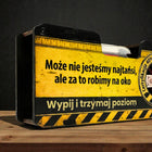 Prezent na 18 20 30 40 50 urodziny poziomica majstra zabawny prezent stojak alkoholowy, ramka z życzeniami, gadżet z
