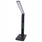 LAMPKA LED BIURKOWA REGULOWANA SZKOLNA BIURKO WYŚWIETLACZ LCD BUDZIK USB do nauki i czytania, ściemniana, czarna