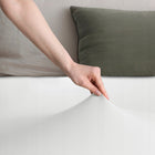 Restilo Prześcieradło jersey z gumką 100% bawełna czesana 200x220 białe na materac do 28 cm, tekstylia sypialniane