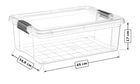 Pojemnik do przechowywania 20l z pokrywą klipsy przezroczysty 49x34,8x17cm plastikowe pudełko organizer uniwersalny na