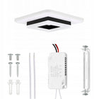 LAMPA SUFITOWA LED PLAFON CZARNY KWADRAT 20W CCT 3 BARWY 3000-6000K oprawa metalowa z wbudowanym źródłem światła do