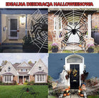 Dekoracja duży pająk 50 CM włochaty czarny straszny czerwone oczy halloween ozdoba na imprezę, rekwizyt do domu strachu