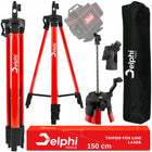 Statyw do lasera krzyżowego poziomicy trójnóg tripod 150 cm 5/8" libella teleskopowy stojak pomiarowy do prac