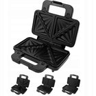Opiekacz do kanapek tostów toster gofrownica grill sandwich 3W1 XL 1000W nominalna czarny