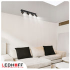 Lampa sufitowa LED szyna SPOT oprawa halogenowa 4x GU10 TUBA CZARNA złota reflektor kierunkowy do salonu i kuchni