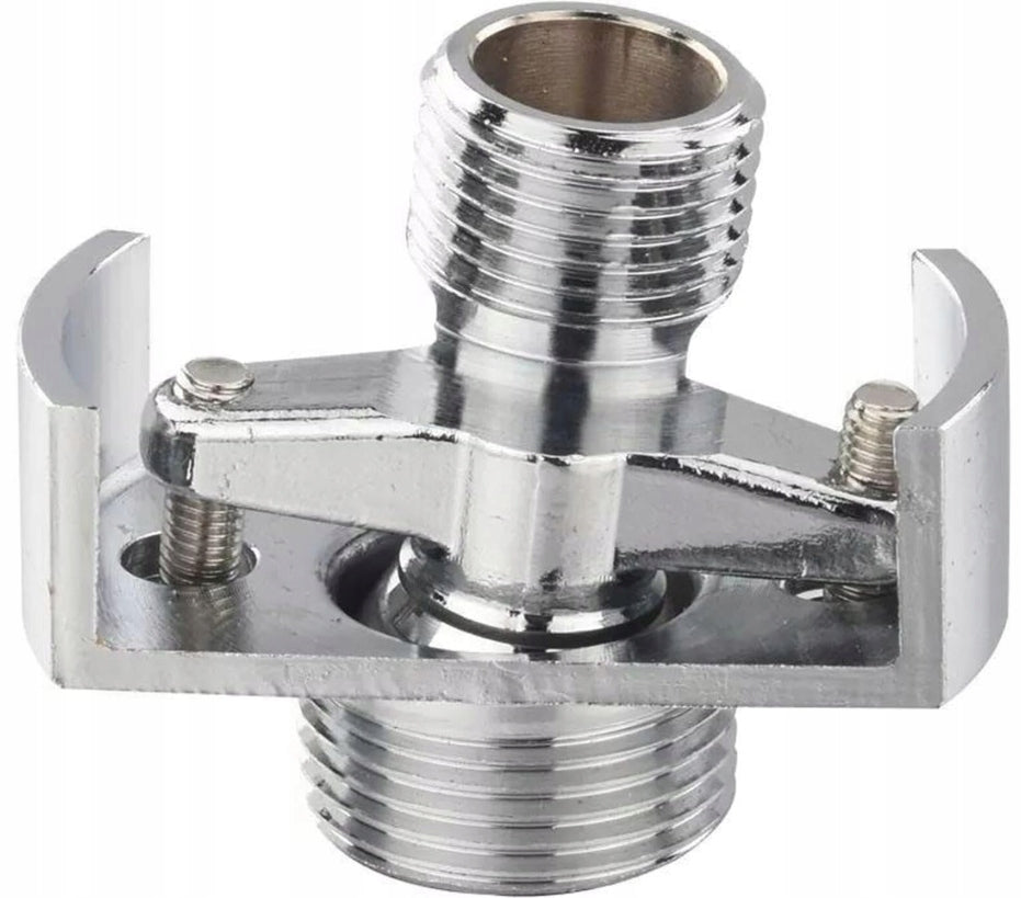 Adapter do baterii prysznicowej Clawfoot Tub Short 18mm przyłącze podtynkowe, element montażowy do wanny, białe
