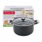 GARNEK DO SMAŻENIA FRYTEK PĄCZKÓW GOTOWANIA MAKARONU Z SITKIEM KAMILLE naczynie stalowe 4 l, powłoka non-stick
