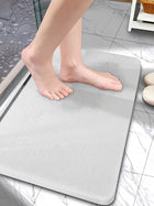 Mata łazienkowa diatomitowa szybkoschnąca dywanik 60x40cm szara podkładka pod stopy po prysznicu, prostokątna 9 mm