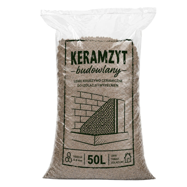 Keramzyt budowlany 4-8mm Izolacyjny Izolacja 50l