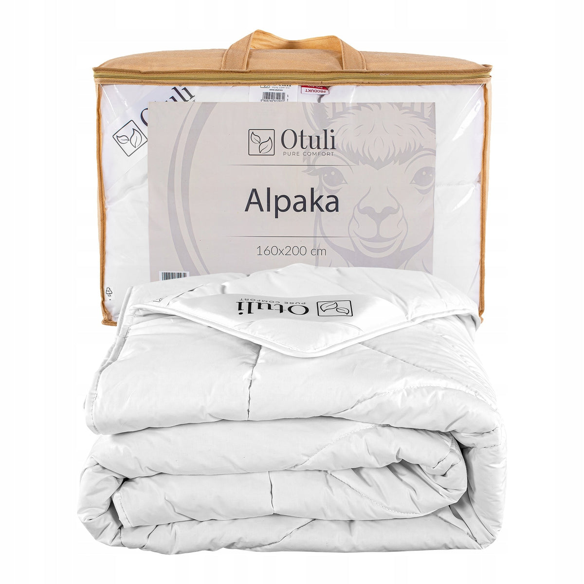 Kołdra alpaka luksusuwa imperial 160x200 letnia zimowa z wełny alpki miękka całoroczna, bawełniane poszycie