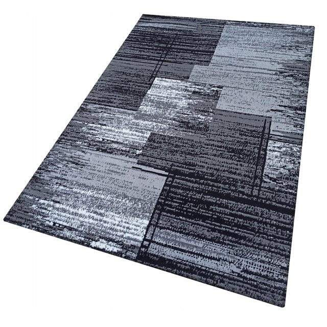Tani Dywan BCF sala 120x170 cm modny wzór #13 szary wykładzina podłogowa do salonu, prostokątny, polipropylenowy, wielokolorowy