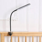 Lampka biurkowa LED biurowa szkolna USB klips do nauki czytania pracy przy komputerze 55 cm zasilanie sieciowe biała