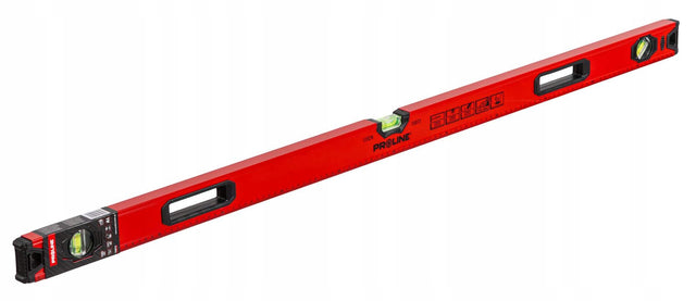 Poziomnica z uchwytami aluminiowa 120cm 1,2m 3 libelki 1mm/1m stand Proline poziomica do prac budowlanych i remontowych