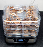 Suszarka do grzybów owoców BPA free dehydrator spożywczy, warzywa, zioła, 6 sit, regulacja temperatury 35–75°C, stal
