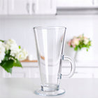 SZKLANKI DO LATTE herbaty Wysokie ZESTAW SZKLANEK do kawy 6szt + ŁYŻECZKI szkło 250 ml, bezbarwne, do mycia w zmywarce