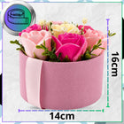 Kwiaty Mydlane Różowy Flower Box Sztuczny Bukiet Premium Na Prezent Ozdoba zapachowa dekoracja walentynkowa, wysokość