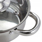 Garnek ze stali nierdzewnej z pokrywką 1L indukcja gaz OFENBACH rondel 14 cm powłoka ceramiczna do sosów i podgrzewania