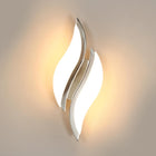 LAMPA ŚCIENNA CHROM KINKIET LED NOWOCZESNA DO SALONU KORYTARZA 3000K 12W oprawa metalowa srebrna 2 punkty świetlne do