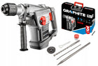 Graphite Młot udarowy SDS Max 1250W, walizka 58G874 do kucia betonu i prac remontowych, energia udaru 10 J, zasilanie