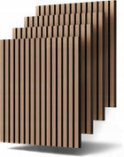 Panele 3D ścienne samoprzylepne tapeta lamele 5mm - 4 sztuki okładzina dekoracyjna 67x67 cm z tworzywa, beżowo-brązowa