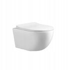 Aquauno wisząca miska WC podwieszana rimless + deska wolnoopadająca vela odpływ poziomy do łazienki