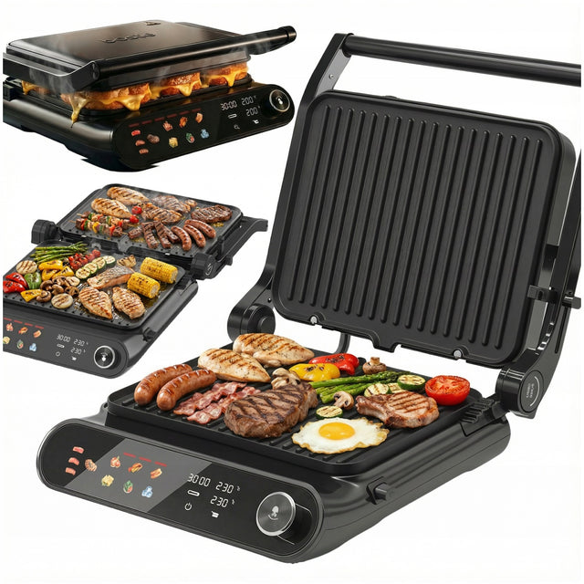 Boste grill elektryczny kontaktowy opiekacz duża MOC 2200W rozkładany sonda nominalna