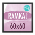 Ramka 60x60 ramka na zdjęcia 60x60 Ramki na zdjęcie kwadratowa czarna MDF oprawa fotografii drewniana do dekoracji