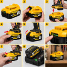 Akumulator Zamiennik DeWalt 20V 6Ah Bateria Li-Ion XR DCB184 DCB200 Mocna pakiet do wkrętarki i narzędzi